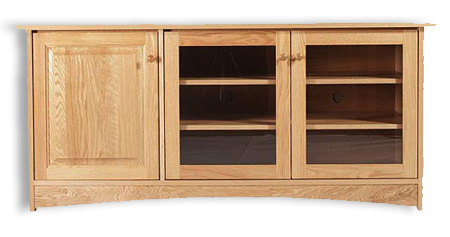 Picture of Oak  or Cherry Shaker Flat TV Cabinet