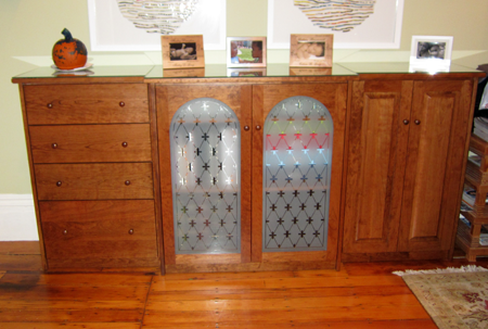 Picture of Custom Cabinet with Glass Doors