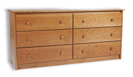 Picture of Shaker Cherry 6 Drawer Dresser