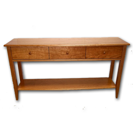 Picture of Custom Cherry Sideboard with Three Drawers Curved Top