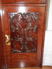 Picture of  Custom Solid Cherry Cabinet with Glass Doors and Carvings