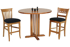 Picture of Berkley Counter Stool Short Back(at left)  /Derby Counter stool (at right "discontinued")