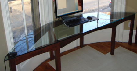 Picture of Arched Glass Top custom Desk