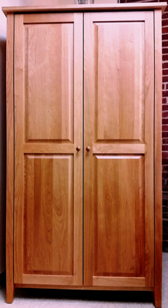 Picture of Shaker Post Cherry Armoire  with Full length doors