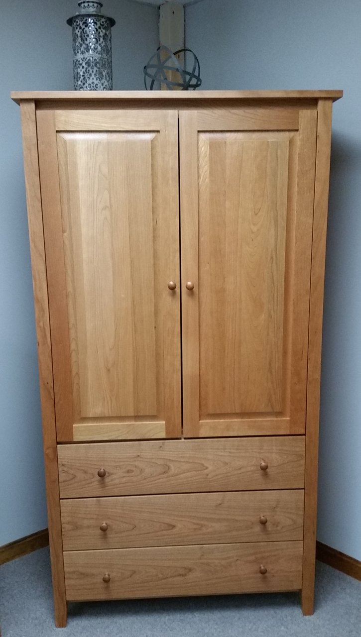 Cherrystone Furniture Shaker Post Cherry Armoire