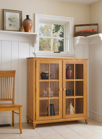 Picture of Shaker Display Cherry Cabinet