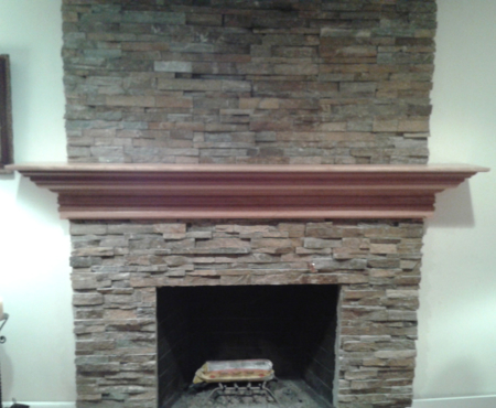 Picture of Fireplace Mantel Custom with double large crowning