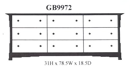 Picture of GB9972 Dresser  Nine Drawer