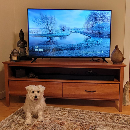 Picture of Cherry shaker two drawer entertainment cabinet